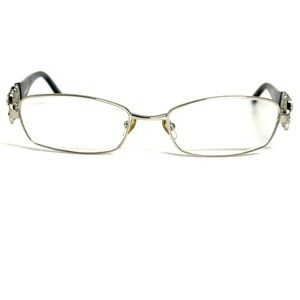 Linea Roma Farrah C3 Silver Crystal Rectangle Eyeglass Frames 52-17-130